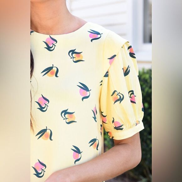 COMPANIA FANTASTICA ESTAMPADO NWT  MEDIUM JUST PEACHY PINK AND ORANGE DRESS - Picture 9 of 15